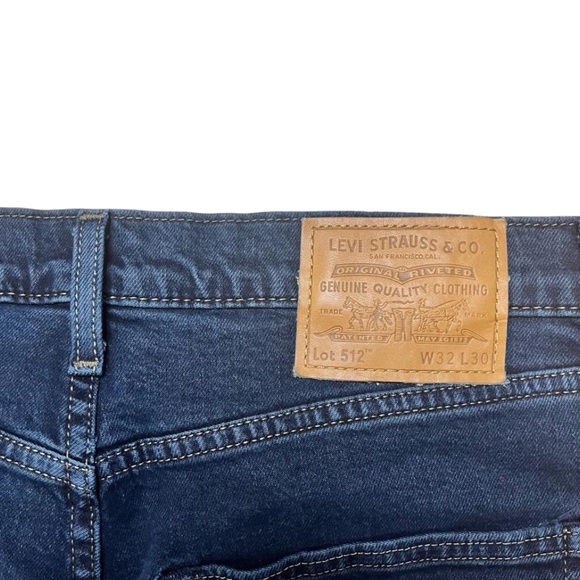 Levi’s Lot 512 Navy Denim Jeans Men’s W32 L30 - Picture 5 of 5